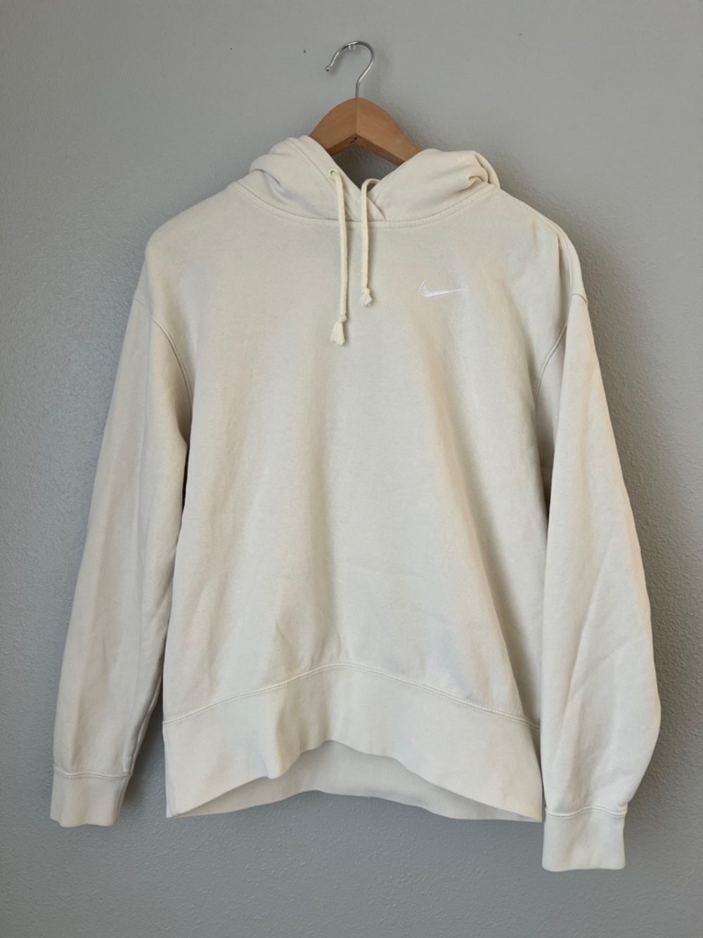 NIKE SPORTSWEAR FLEECE HOODIE, Coconut Milk/White, XS - Picture 2 of 7